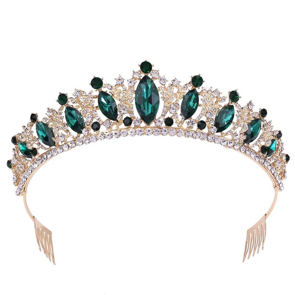 1531 Vintage Crystal Tiaras and Crowns Queen King Pageant Baroque Diadem